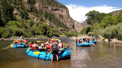 Rafting groups on the river near Glenwood Springs