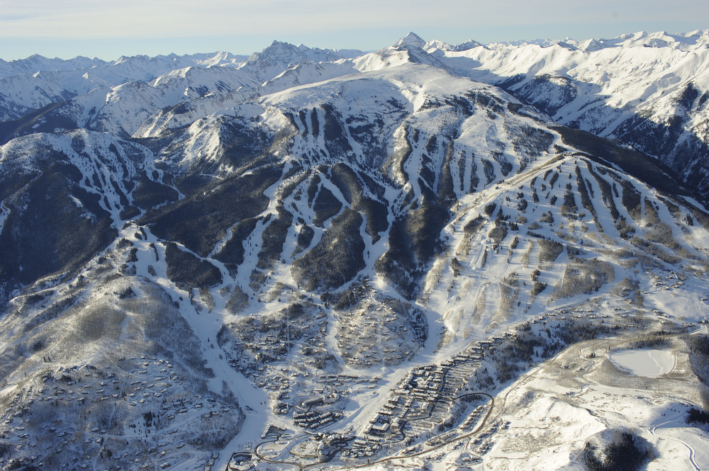 Aspen ski resort - aerial view